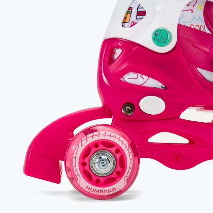 HUMBAKA Starjet LED pattini a rotelle per bambini 3in1 rosa 13