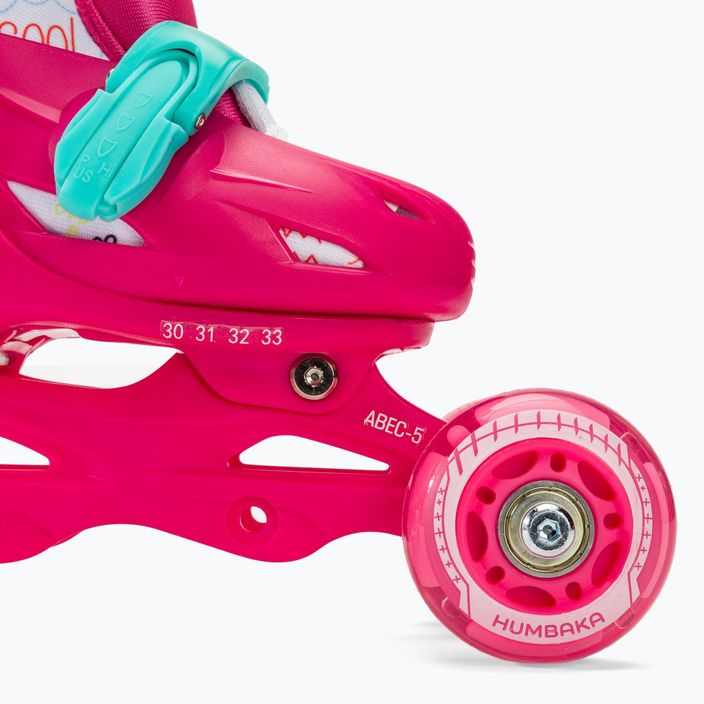 HUMBAKA Starjet LED pattini a rotelle per bambini 3in1 rosa 14