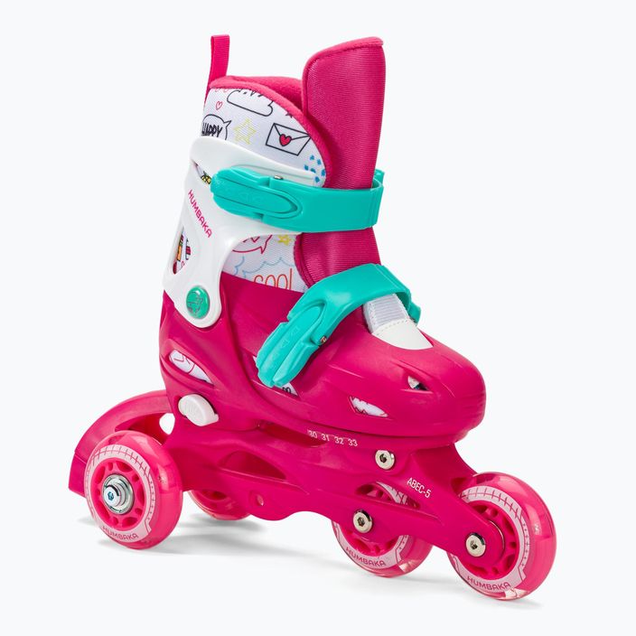 HUMBAKA Starjet LED pattini a rotelle per bambini 3in1 rosa 3
