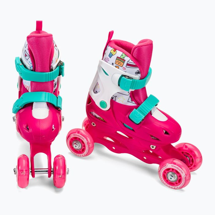 HUMBAKA Starjet LED pattini a rotelle per bambini 3in1 rosa 24