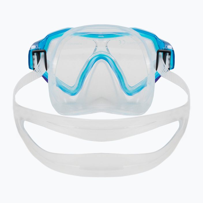 AQUASTIC Shelly set snorkeling per bambini maschera + boccaglio + pinne blu 4