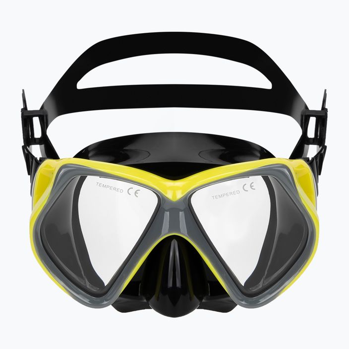 AQUASTIC Shoal maschera da snorkeling grigia 2