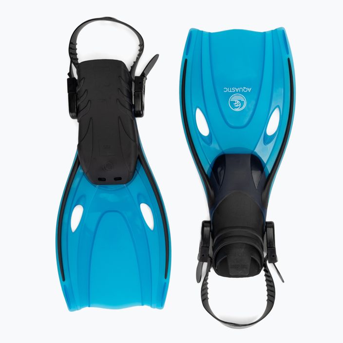 AQUASTIC Shelly pinne da snorkeling per bambini blu chiaro 2