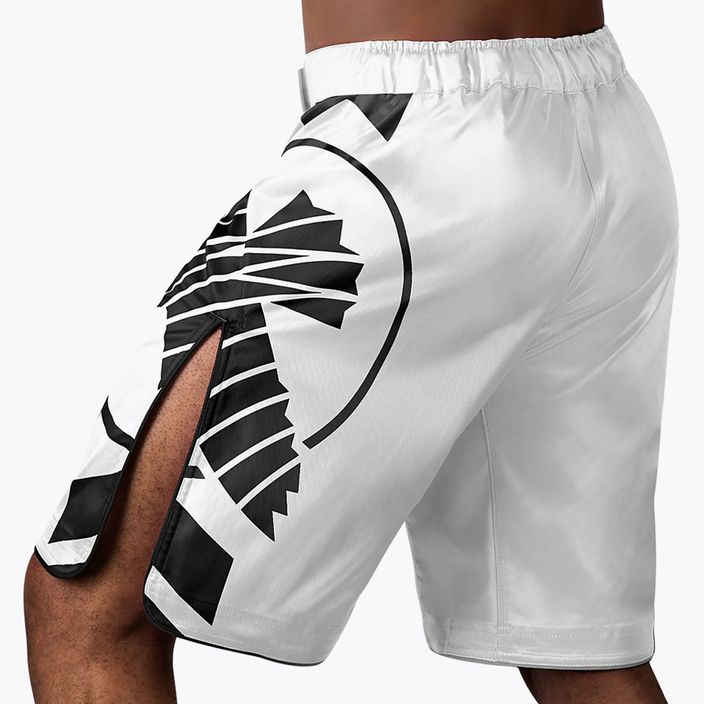 Pantaloncini da allenamento Hayabusa Icon Fight bianco/nero 3