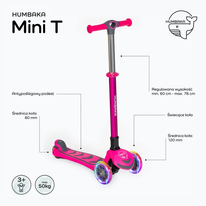 HUMBAKA Mini T triciclo per bambini rosa 2