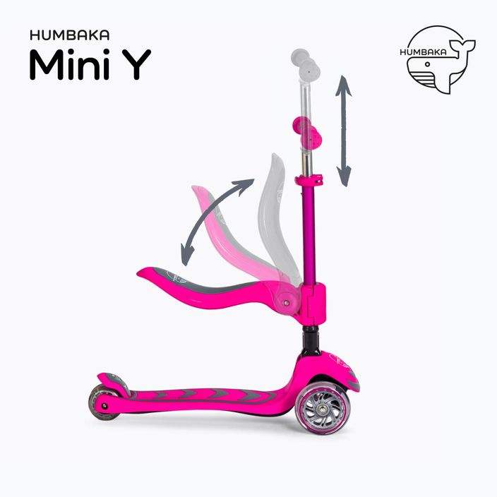 HUMBAKA Mini Y monopattino triciclo per bambini rosa 3