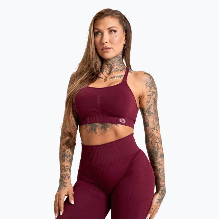 Reggiseno da allenamento Gym Glamour Push Up 2.0 merlot