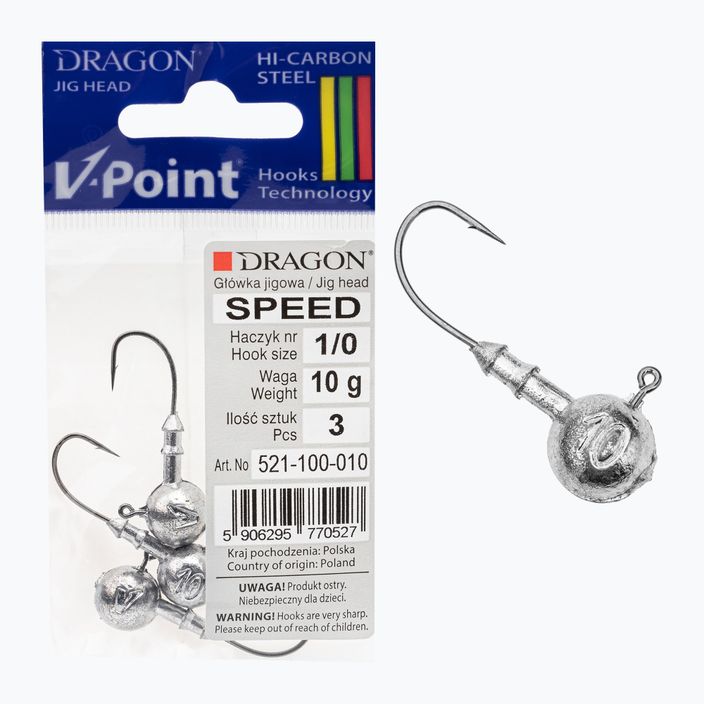 DRAGON V-Point Speed jig head 10g 3 pezzi nero PDF-521-100-010 3