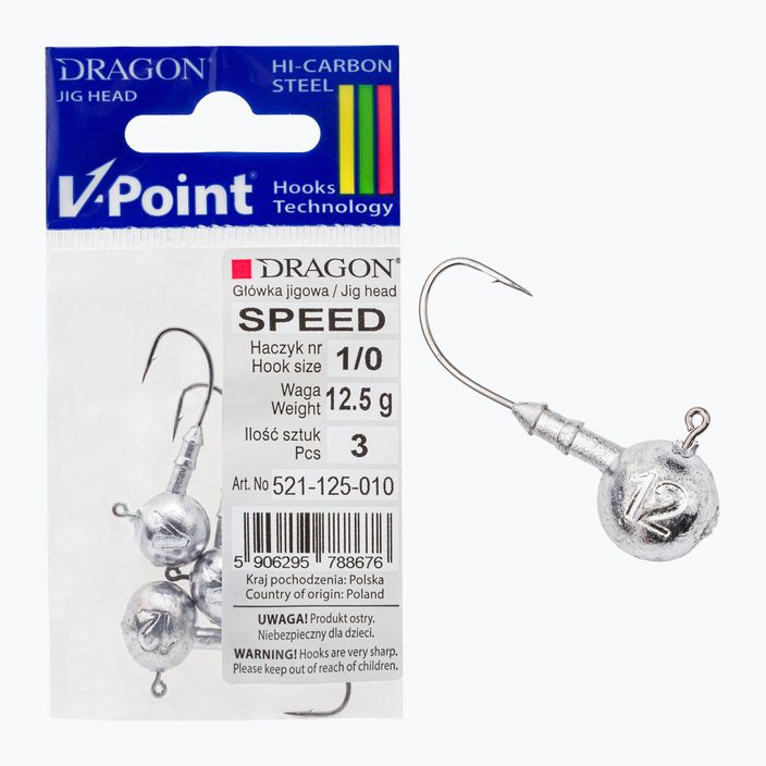 DRAGON V-Point Speed jig head 12,5g 3pcs nero PDF-521-125-010