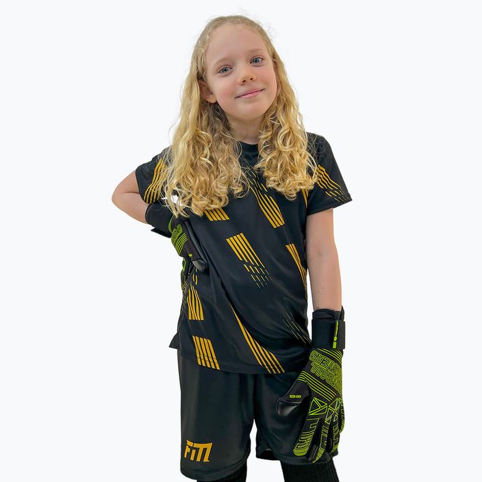 Guanti da portiere per bambini Football Masters Fenix verde fluo 3