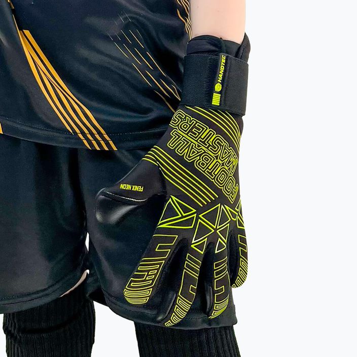 Guanti da portiere per bambini Football Masters Fenix verde fluo 4