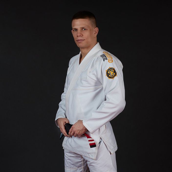 GI per il Brazilian jiu-jitsu da uomo Ground Game Champion 2.0 bianco 3
