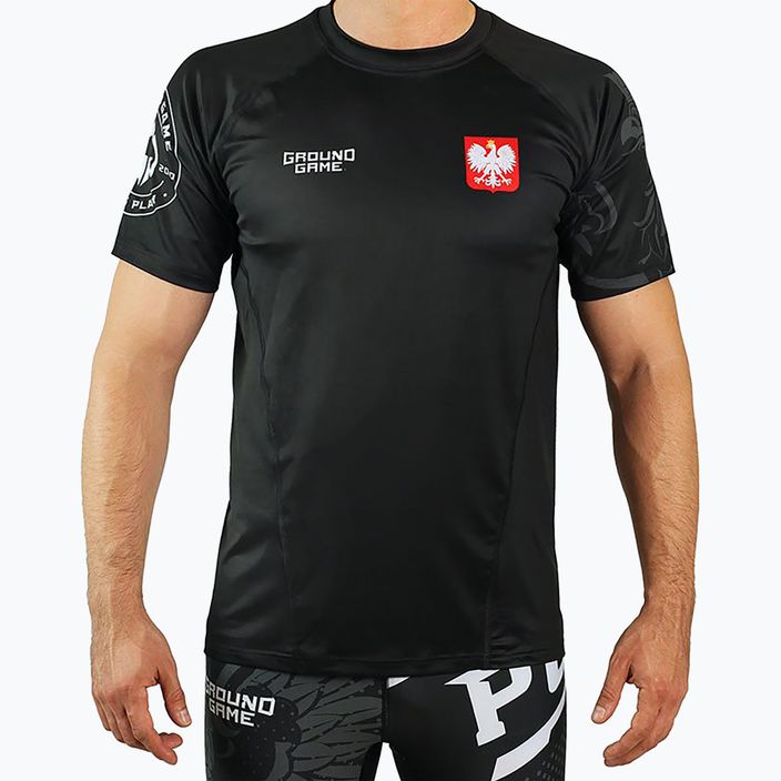 Maglietta da allenamento Ground Game Poland da uomo, nero