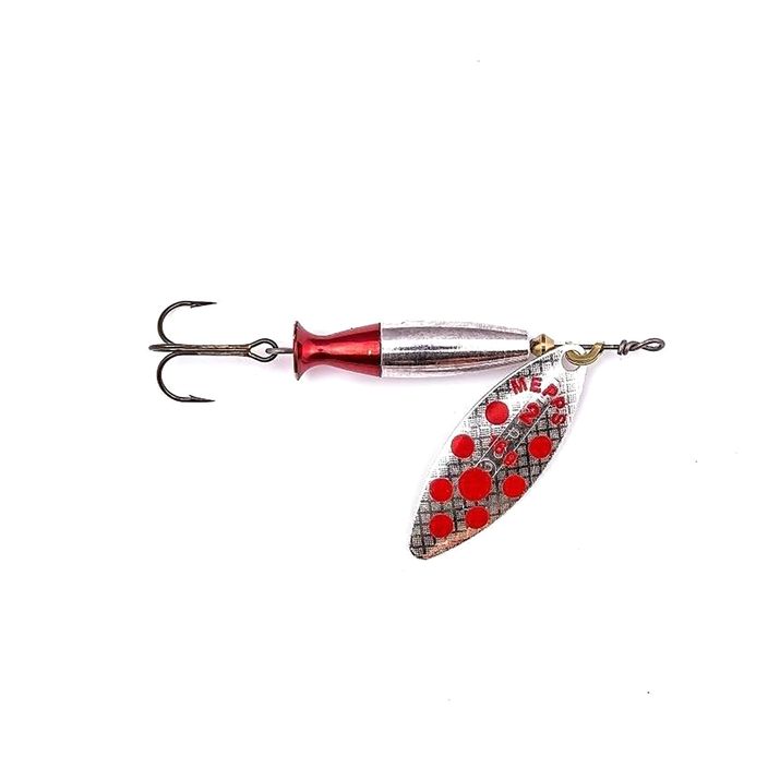 Mepps Aglia Long Heavy spinner argento/rosso a pois 2