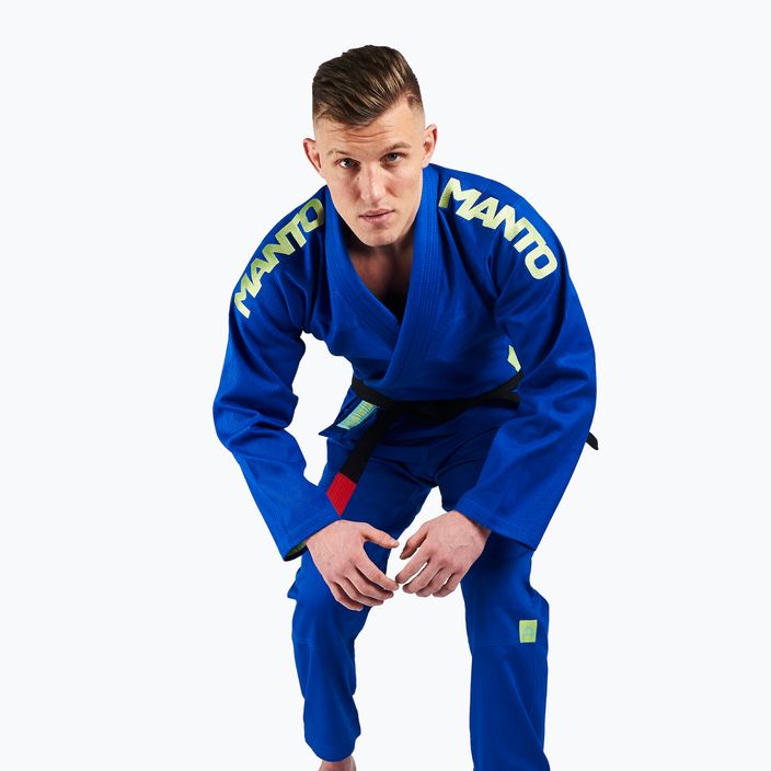 GI per il jiu-jitsu brasiliano da uomo MANTO BJJ X4 blu 8