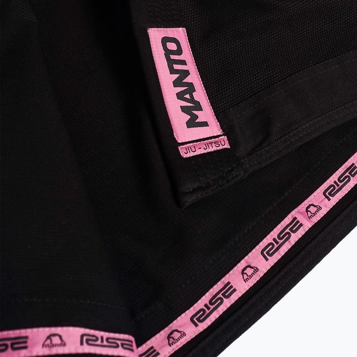 GI per jiu-jitsu brasiliano MANTO Rise 2.0 nero/rosa 7