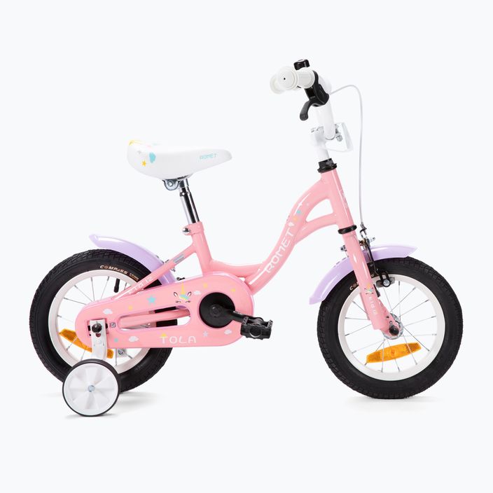 Bicicletta per bambini Romet Tola 12 rosa/bianco