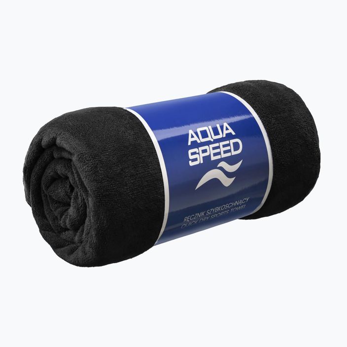 AQUA-SPEED Asciugamano morbido ad asciugatura rapida nero 2