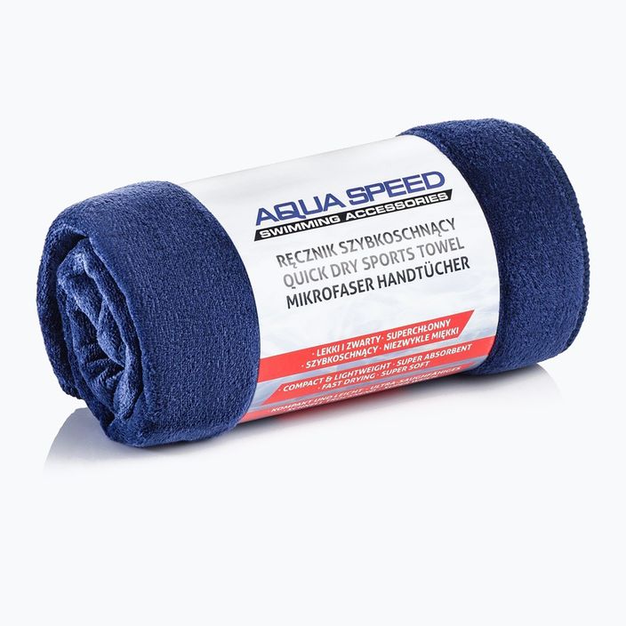 AQUA-SPEED Asciugamano morbido 50 x 100 cm blu navy 2