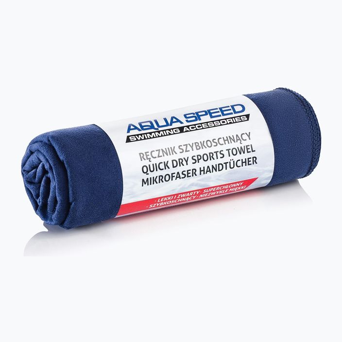 AQUA-SPEED Dry Asciugamano piatto ad asciugatura rapida 50 x 100 cm blu navy 2