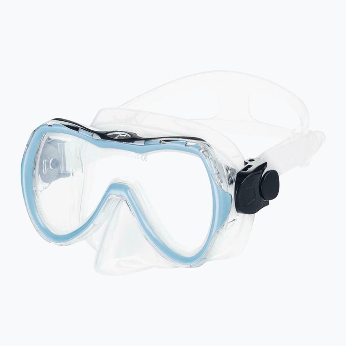 AQUA-SPEED Enzo + Evo set snorkeling maschera + boccaglio + borsa azzurro 2