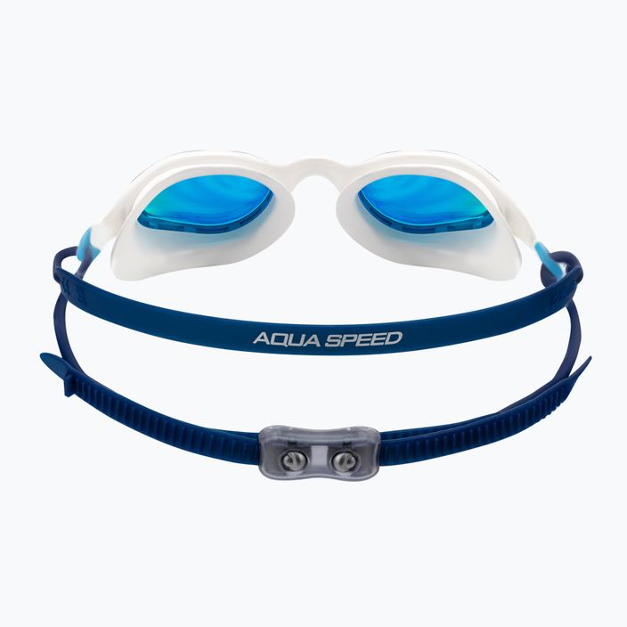 AQUA-SPEED Occhiali da nuoto Vortex Mirror bianco/blu 4