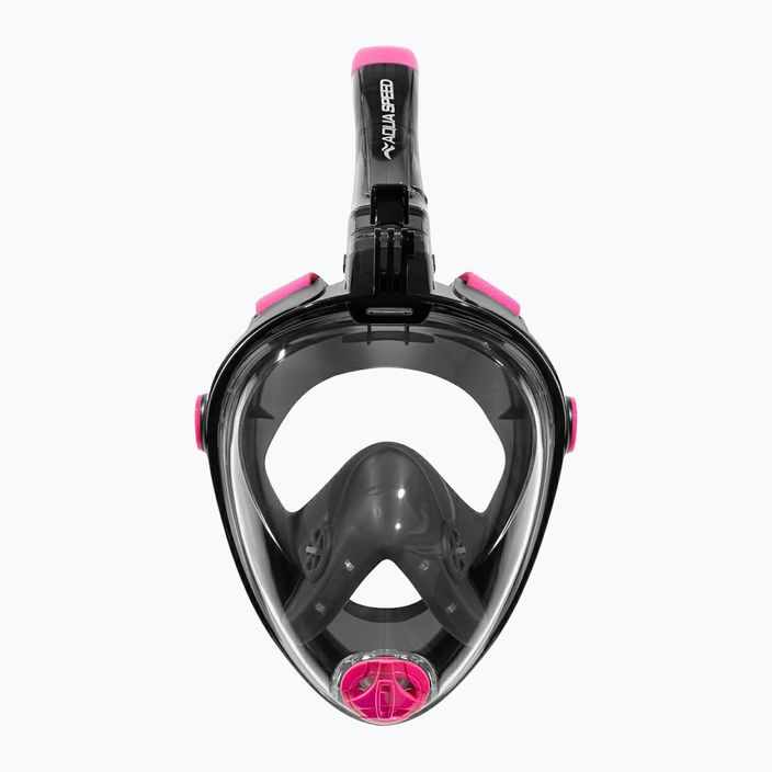 AQUA-SPEED Spectra 2.0 maschera integrale per snorkeling nero/rosa 2