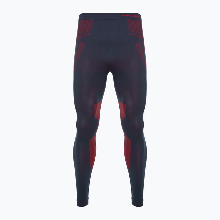 Pantaloni termoattivi da uomo Brubeck LE13270 Dry blu scuro/rosso 3