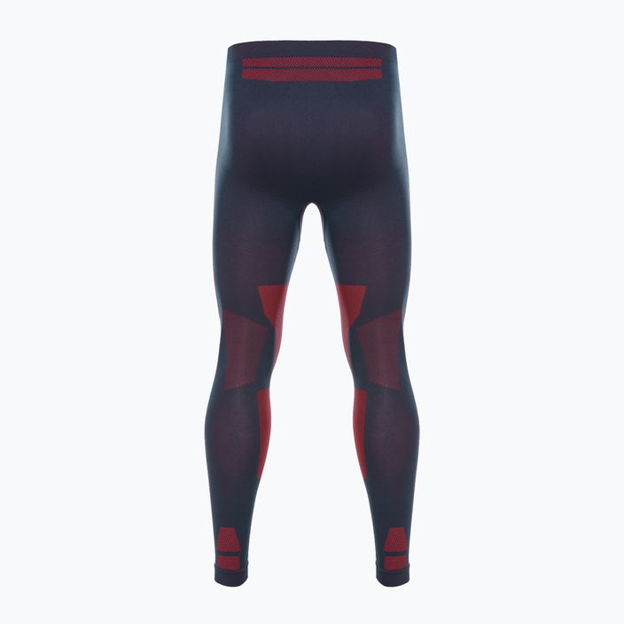 Pantaloni termoattivi da uomo Brubeck LE13270 Dry blu scuro/rosso 4
