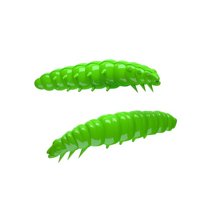Libra Lures Larva Krill esca in gomma verde calda 2