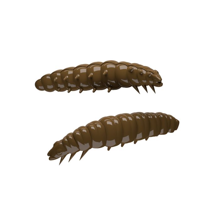 Libra Lures Larva Krill esca di gomma marrone 2