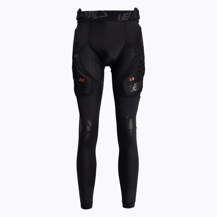 Pantaloni da ciclismo Leatt Impact 3DF 6.0 nero/rosso da uomo con protezioni