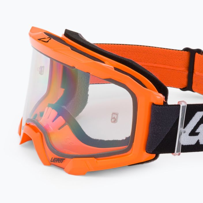 Occhiali da ciclismo Leatt Velocity 4.5 neon arancione/chiaro 5