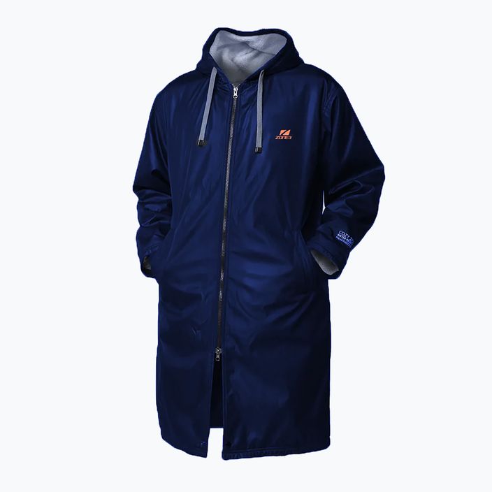 ZONE3 Robe Fleece Parka cappotto navy/grigio/arancio 6