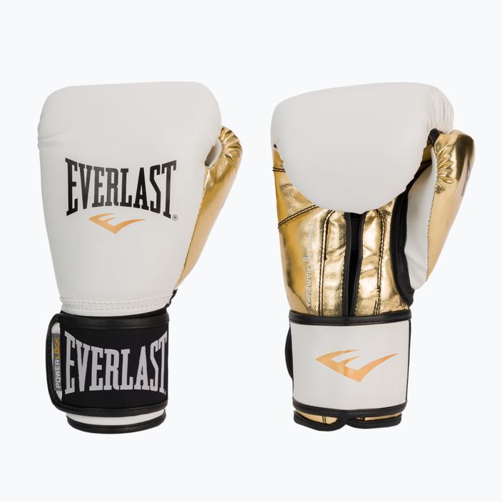 Everlast Powerlock Pu guantoni da boxe uomo bianco 2200 3