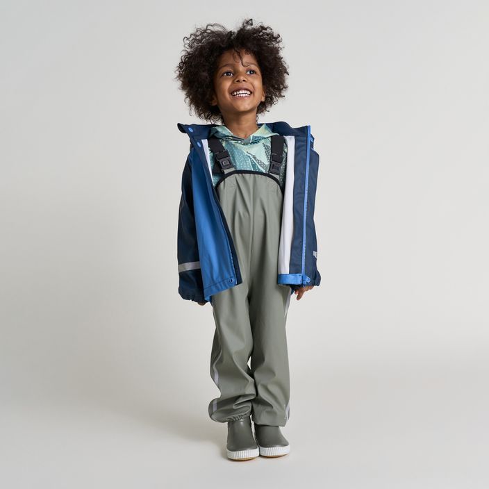 Pantaloni da pioggia per bambini Reima Lammikko grigio-verde 11