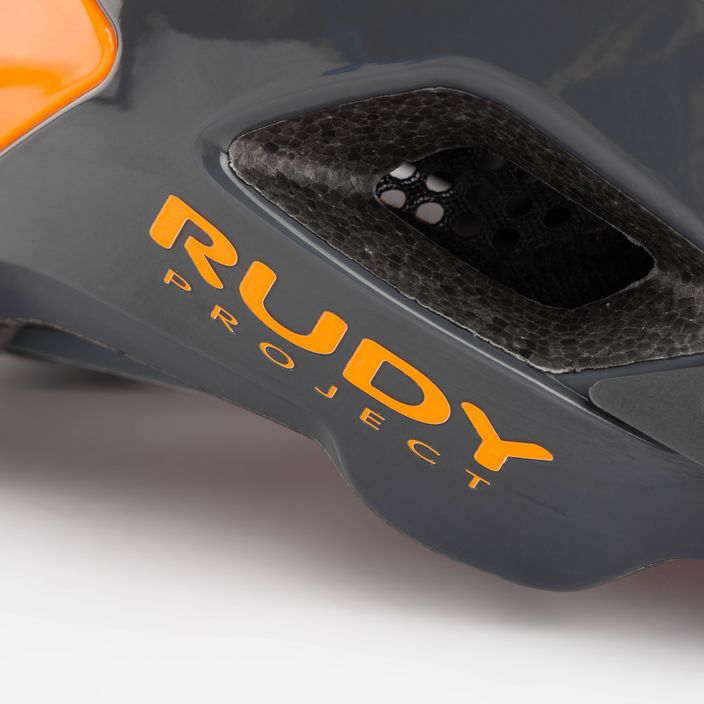 Casco da bici Rudy Project Crossway piombo/arancio fluo lucido 7