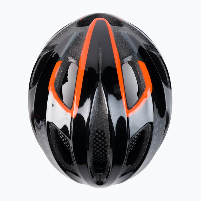 Rudy Project Strym casco da bici nero arancio lucido 6