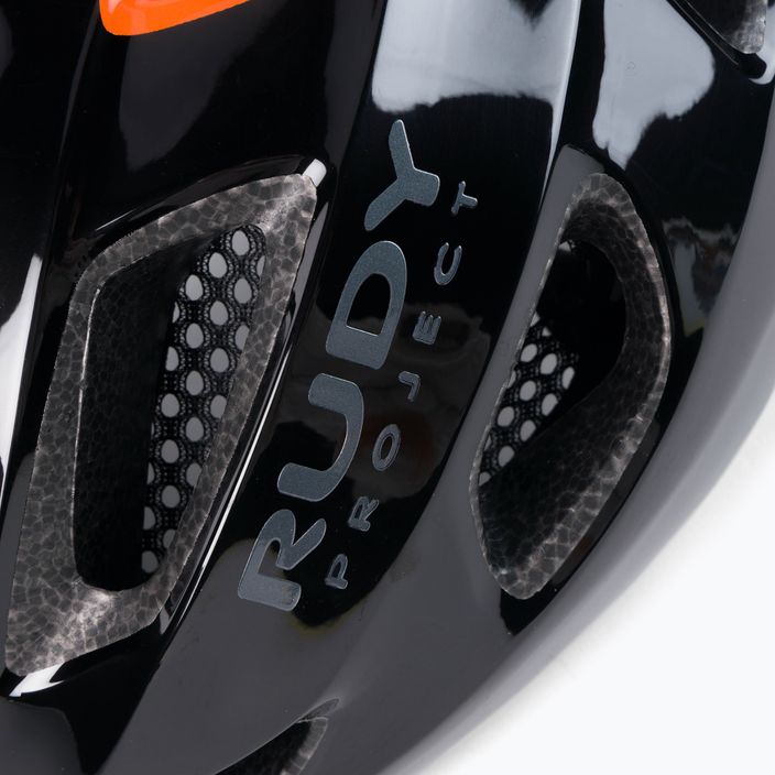 Rudy Project Strym casco da bici nero arancio lucido 7