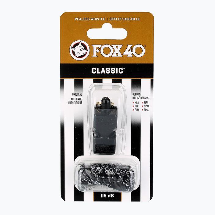 Fischietto con cavo Fox 40 Classic Official nero 4