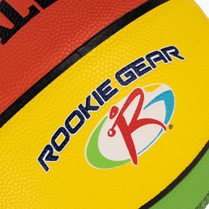 Spalding Rookie Gear in pelle multicolore basket dimensioni 5 3