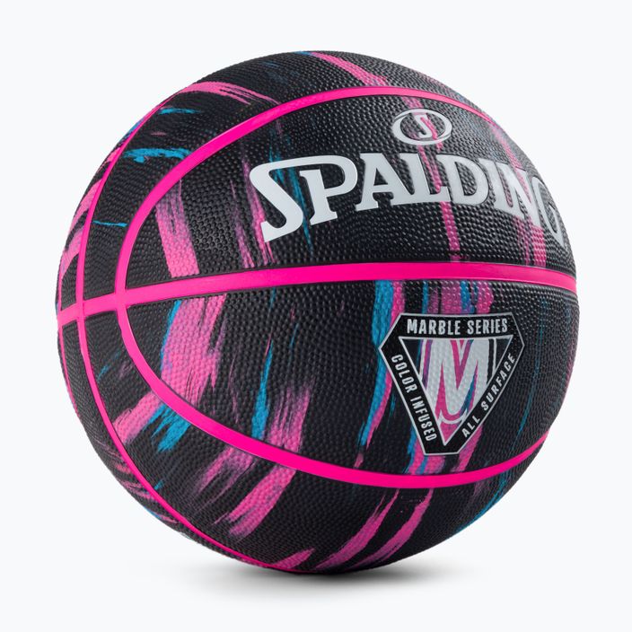 Spalding Marble basket nero/rosa/blu misura 6