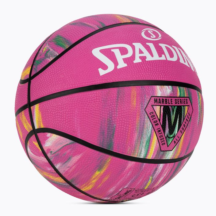 Spalding Marble rosa basket taglia 6 2
