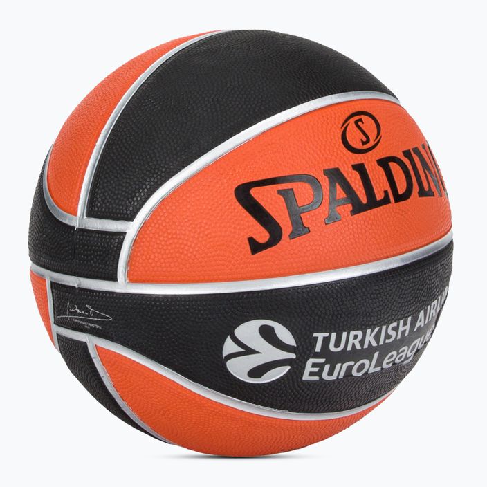 Spalding Euroleague TF-150 Legacy basket arancione/nero taglia 5 2