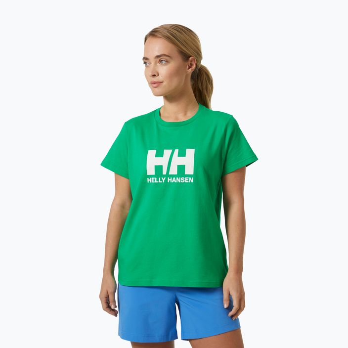 Maglietta Helly Hansen da donna Logo 2.0 verde brillante