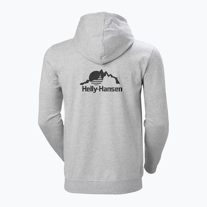 Felpa con cappuccio Helly Hansen Nord Graphic Pull Over Uomo grigio melange 2 2