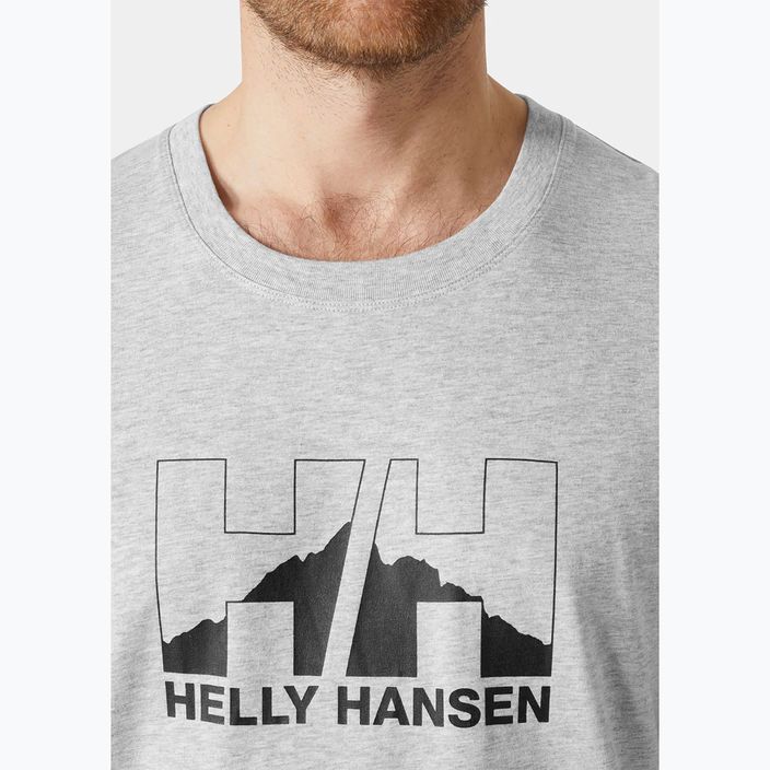 Maglietta Helly Hansen Nord Graphic grigio melangolo da uomo 3
