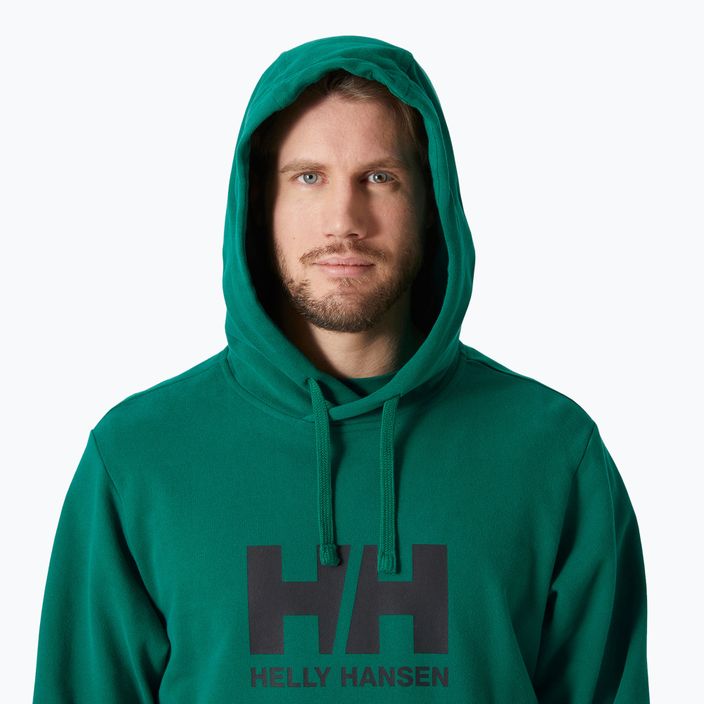 Felpa con cappuccio Helly Hansen HH Logo 2.0 smeraldo Uomo 3