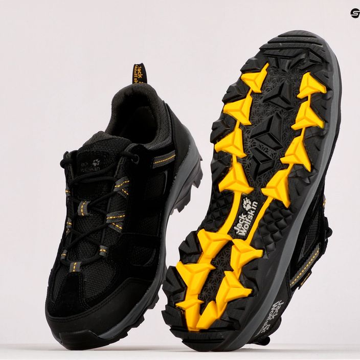 Jack Wolfskin scarpe da trekking da uomo Vojo 3 Texapore Low nero/giallo bordeaux xt 9