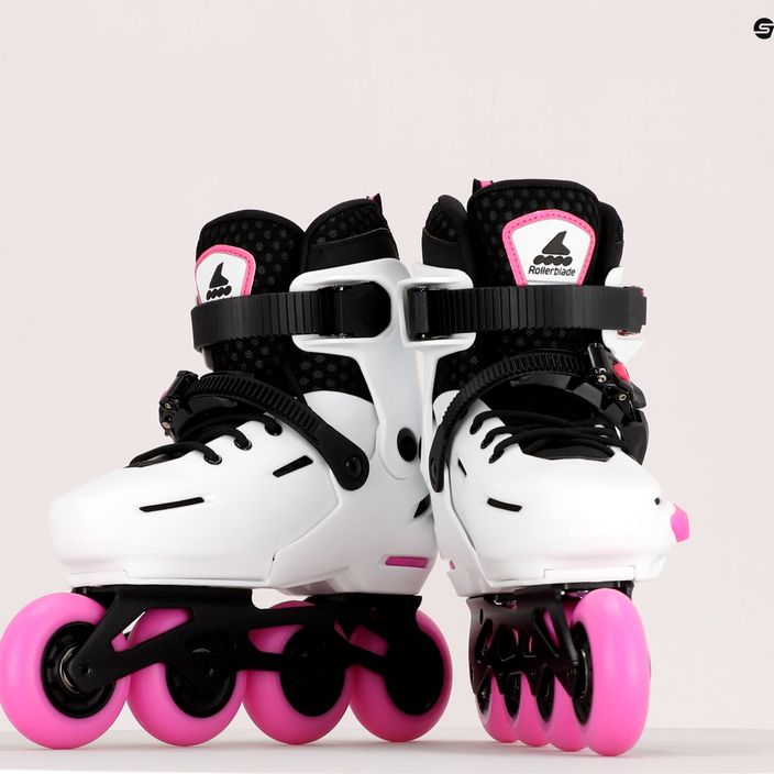 Rollerblade Apex G bianco/rosa, pattini a rotelle per bambini 24